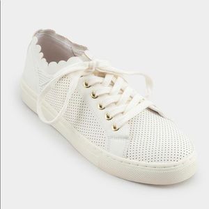 White Scalloped Sneakers